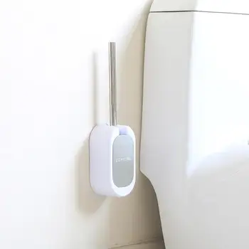 

Stylish Adhesive Brush Set Removable Wall-mounted Toilet Brush Set for Household Hotels Supplies