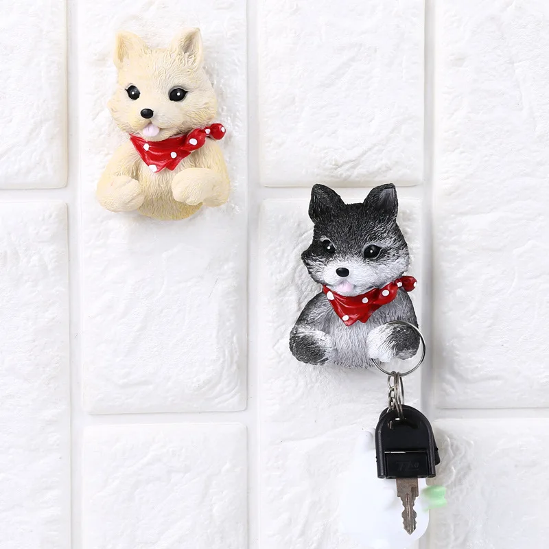 

Vacclo Lovely Puppy Outlet Plug Storage Hook Resin Cartoon Dogs Socket Key Towel Wall Adhesive Hanger Home Decorative Gift