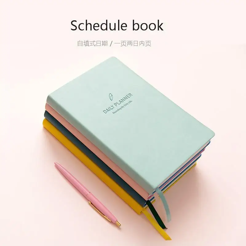 

126Sheets Rosy Posy PU Leather Diary Inner Core Schedule Plan Annual Planner Inside Page Notepad Notebook gift Stationery