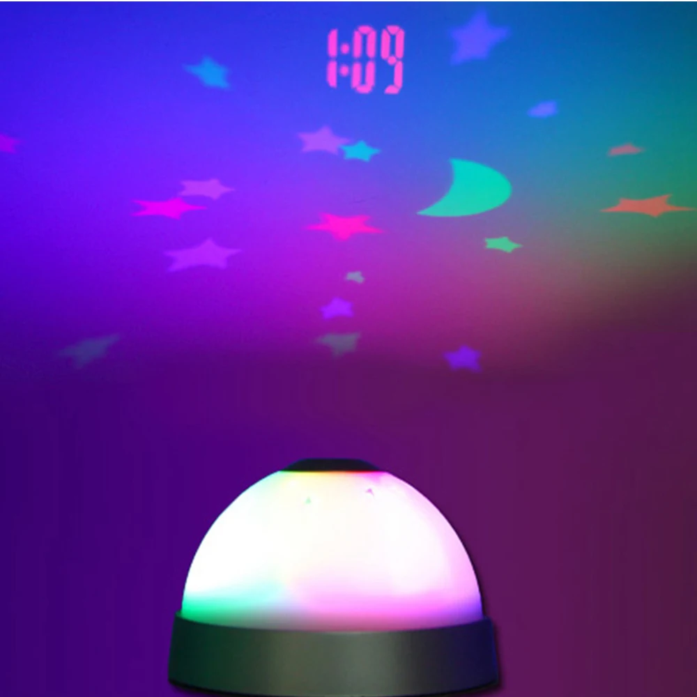 

LED Projection Alarm Clock Electronic Desk Clock Night Light Color Changing Mini Travel Alarm Clock Digital Magic Baby Clock