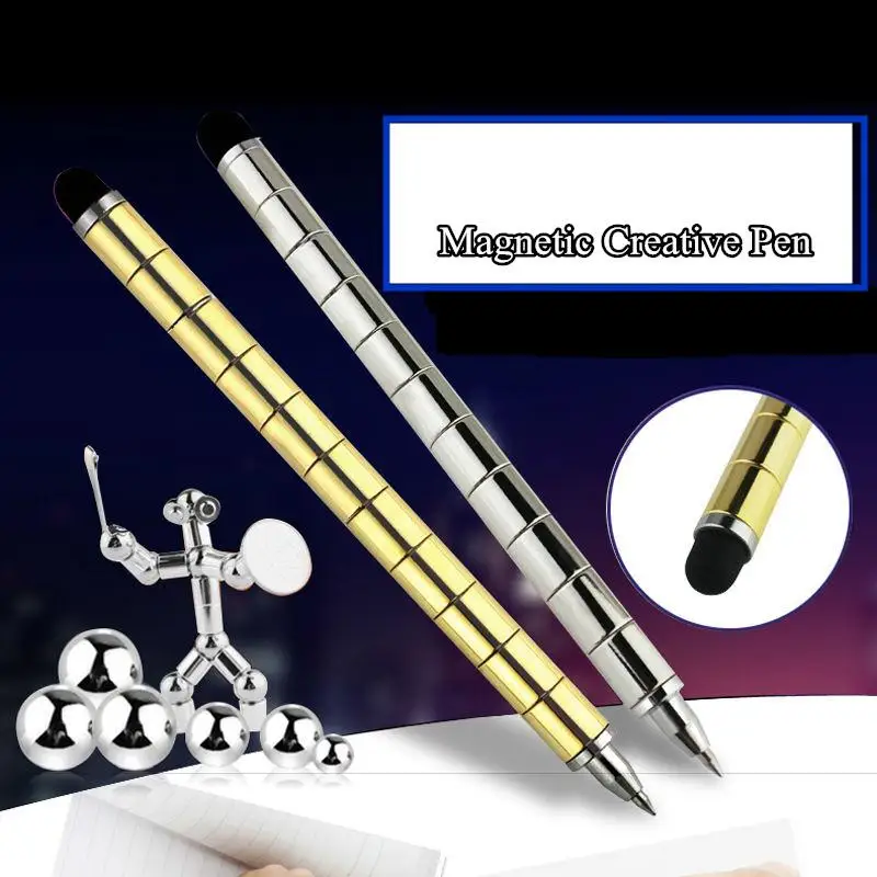 

Modular Magnetic Magic Fidget Pen DIY for Fidgeter As Antistress Cube Tool Toy Writting On Paper Stress Wheel toys E55