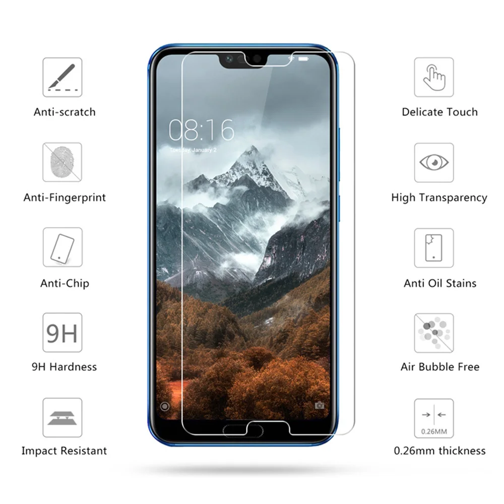 Закаленное стекло 9H для Huawei Honor 7X Защита экрана 7x Защитная пленка 2.5D защита от