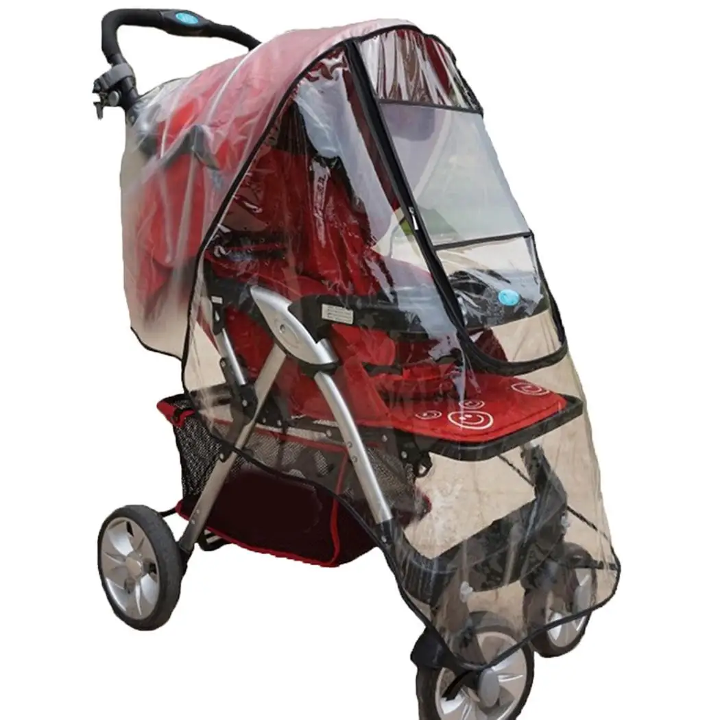 

Waterproof Rain Baby Strollers Cover Transparent Wind Dust Shield Zipper For Baby Strollers Pushchairs Raincoat Accessories