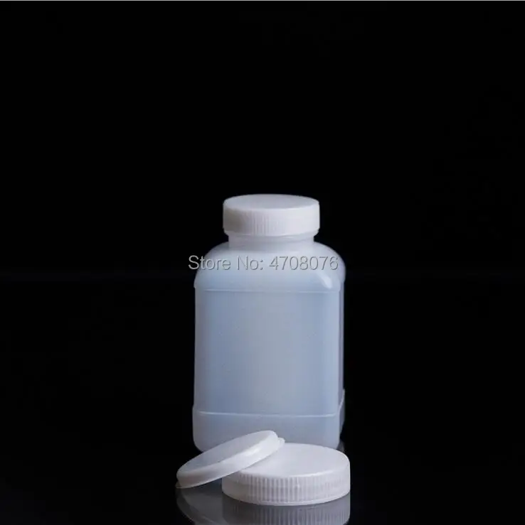 

500ml 6pcs/pack PE lab reagent bottle with scale mark Plastic sample bottle with screw lid square shape for chemical experiment