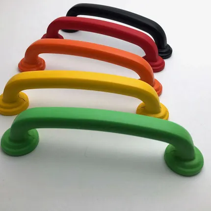 3.75'' Colorful Knob Drawer Pulls Cabinet Door Handle Dresser Pull Handles Kids Blue Orange Yellow Red Pink 96mm Furniture|Ручка для