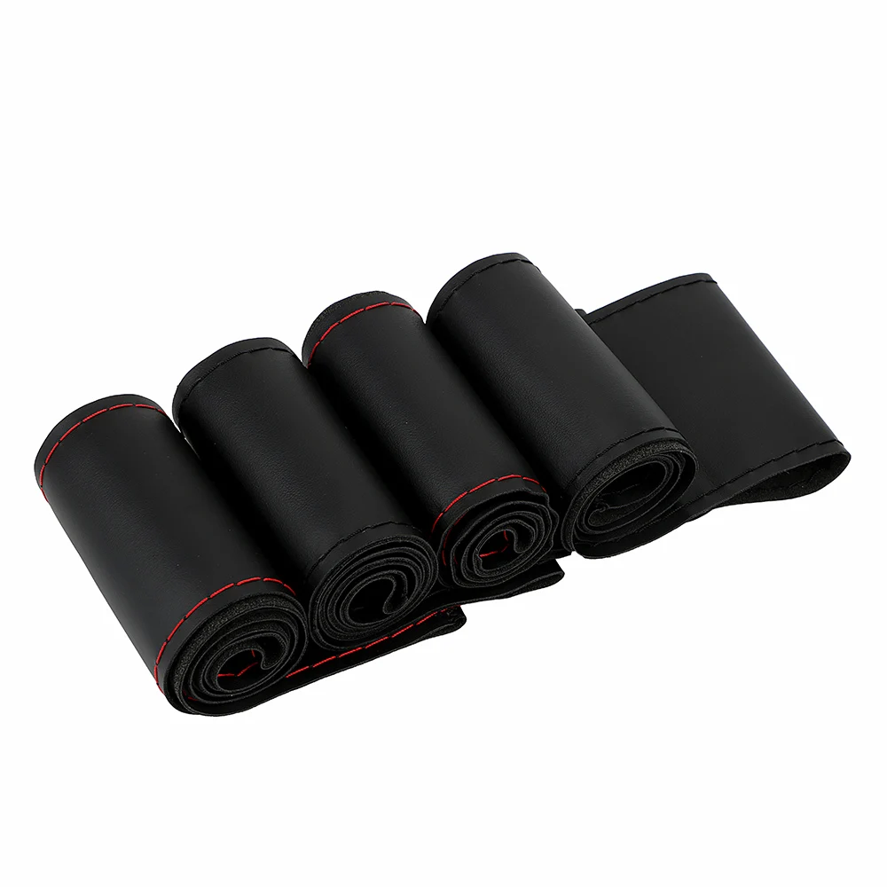 

38cm/40cm Braid on the Steering-wheel of Car With Needle and Thread DIY Steering Wheel Covers Anti-slip Car Covers Soft Leather