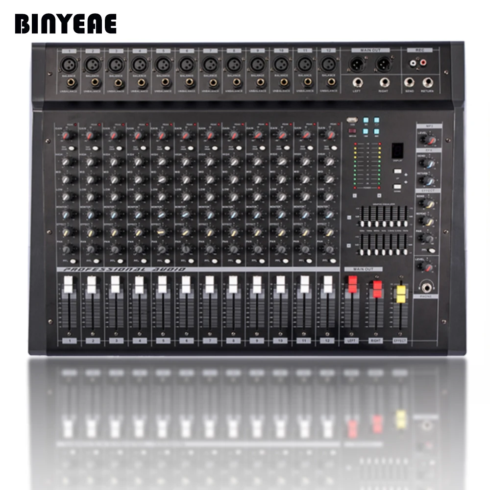 

700W Powered Audio DJ Mixer Amplifier PMX1206D for Karaoke Studio