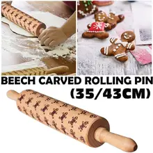 Прямая поставка, рельефная Скалка с рисунком пряничного человечка, рельефная Скалка с рисунком бука, резная Скалка с принтом