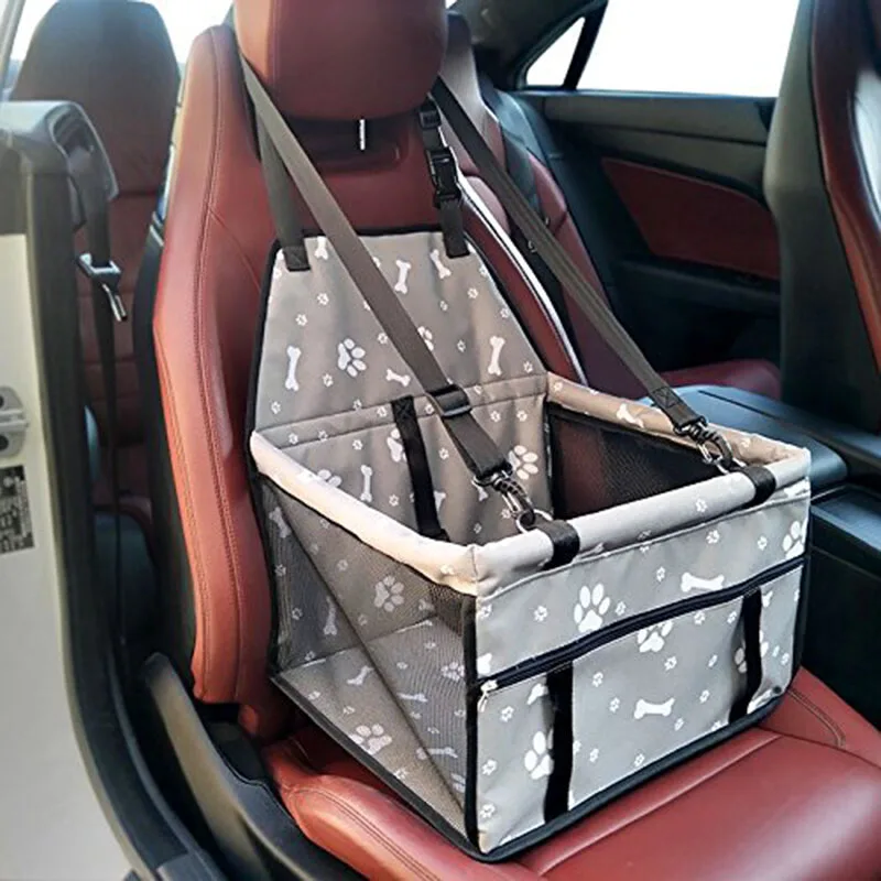 Dog Car Seat Upgrade Deluxe Portable Pet Dog Booster Car Seat with Clip-On Safety Leash and Dog Blanket,Perfect for Small and