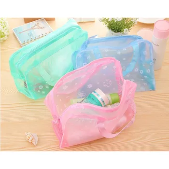 

Women Travel Transparent Cosmetic Bag Zipper Trunk Makeup Case Make Up Bags Handbag Organizer Storage Pouch Toiletry Wash Bag