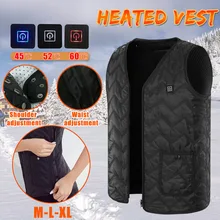 Мужской и женский жилет с электрическим подогревом, теплый жилет с 3 передачами, теплая одежда с перьями, Лидер продаж, зимняя куртка, M/L/XL, USB
