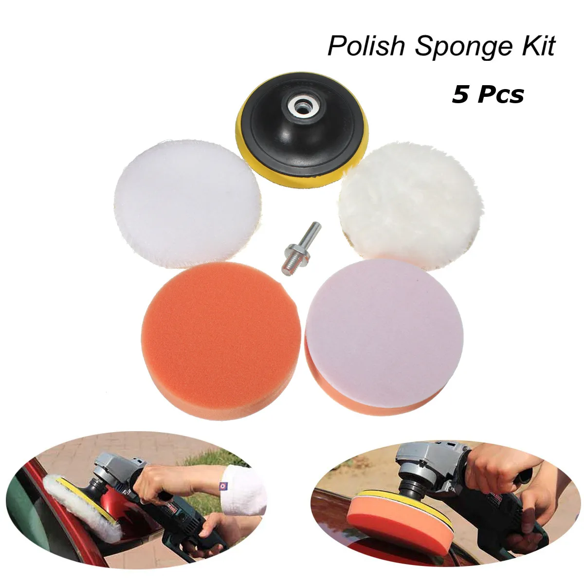 

6pcs Buffing Sponge Polishing Pad Kit Set Pads For Car Polisher Buffer Car Polishing Buffing Patch