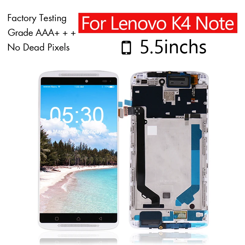 10 шт./лот для Lenovo K4 Note A7010 K51c78 ЖК сенсорный экран дигитайзер + рамка в сборе дисплей