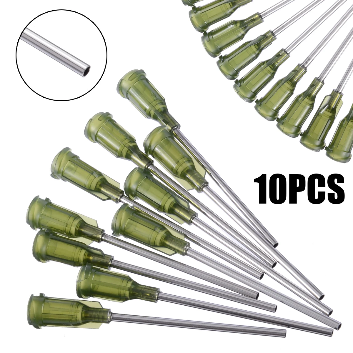 

10pcs/set Dispensing Needles Syringe Tip Needle 1.5" Length 14 Gauge Syringes for Mixing Many Liquid