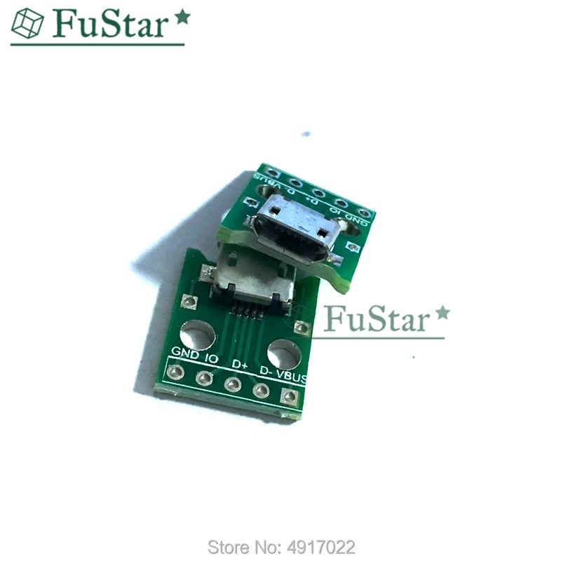 10 шт. MICRO USB Для DIP адаптера 5pin Micro Usb разъем конвертер печатной платы типа в