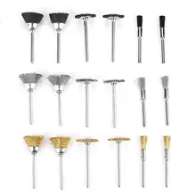 18 шт проволочная щетка Сталь Наборы проволочная щетка Сталь шлифовальный, полировальный диск головка проволочная щетка Сталь комплект для электродрели