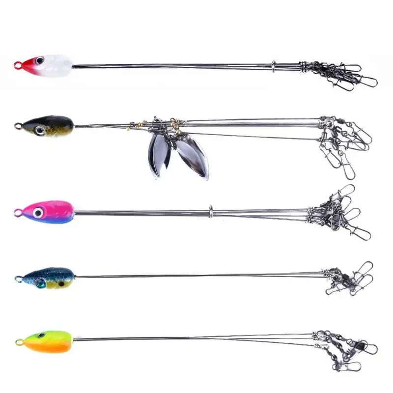  High Quality Stainless Snap Swivel Fishing Hook 3D Fishing Bait Fishing Lure Alabama Rig Swim Bait 