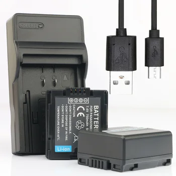 

LANFULANG DU06 DU07 Battery (2-Pack) and USB Battery Charger for Panasonic SDR-H20 SDR-H21 SDR-H200 VW-VBD070 NV-GS18