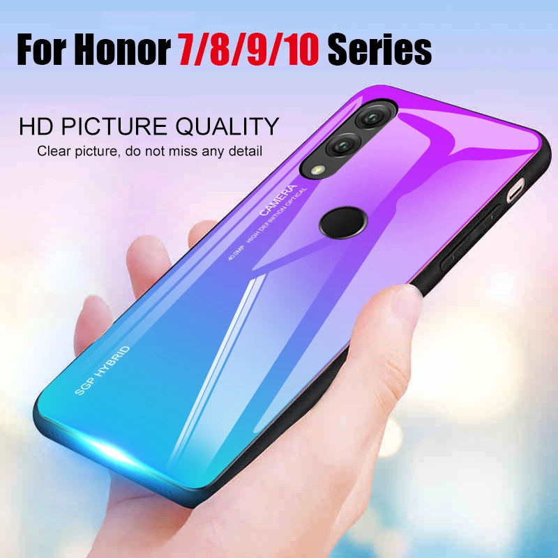 

Case On Honor 7x 7c 7a Note 10 8 9 Lite For Huawei Hono 7 X 9lite 8lite Note10 Cover Coque Glass Honor10 Honor9 Honor7x Note10