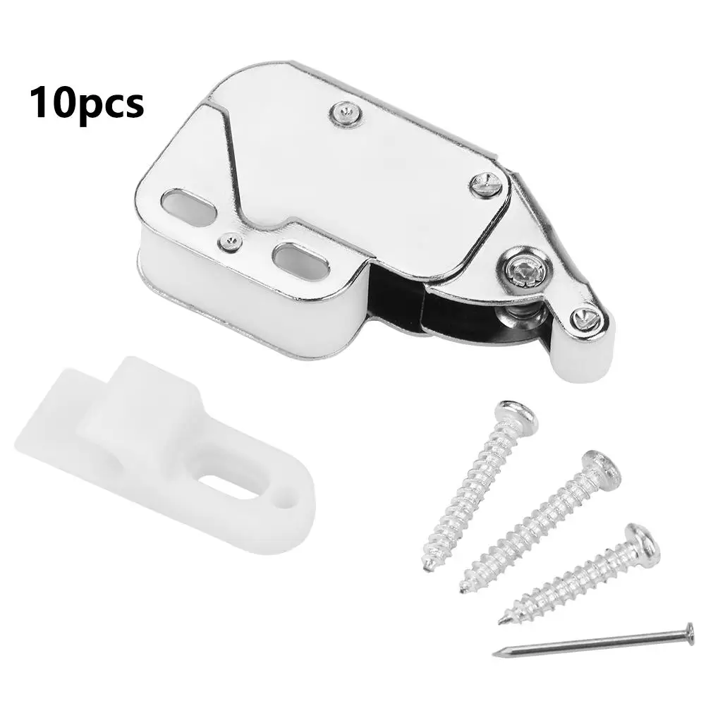10PCS Mini Tip Cupboard Touch Catch Latch Lock Bounce Cabinet Door Steel door latch | Обустройство дома