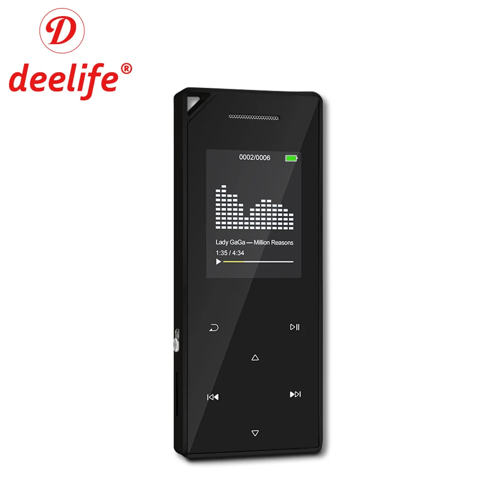 Deelife Bluetooth MP3 плеер Спорт Мини MP 3 музыкальные плееры 8 ГБ с динамиком наушники экран FM радио FLAC аудио Walkman бег