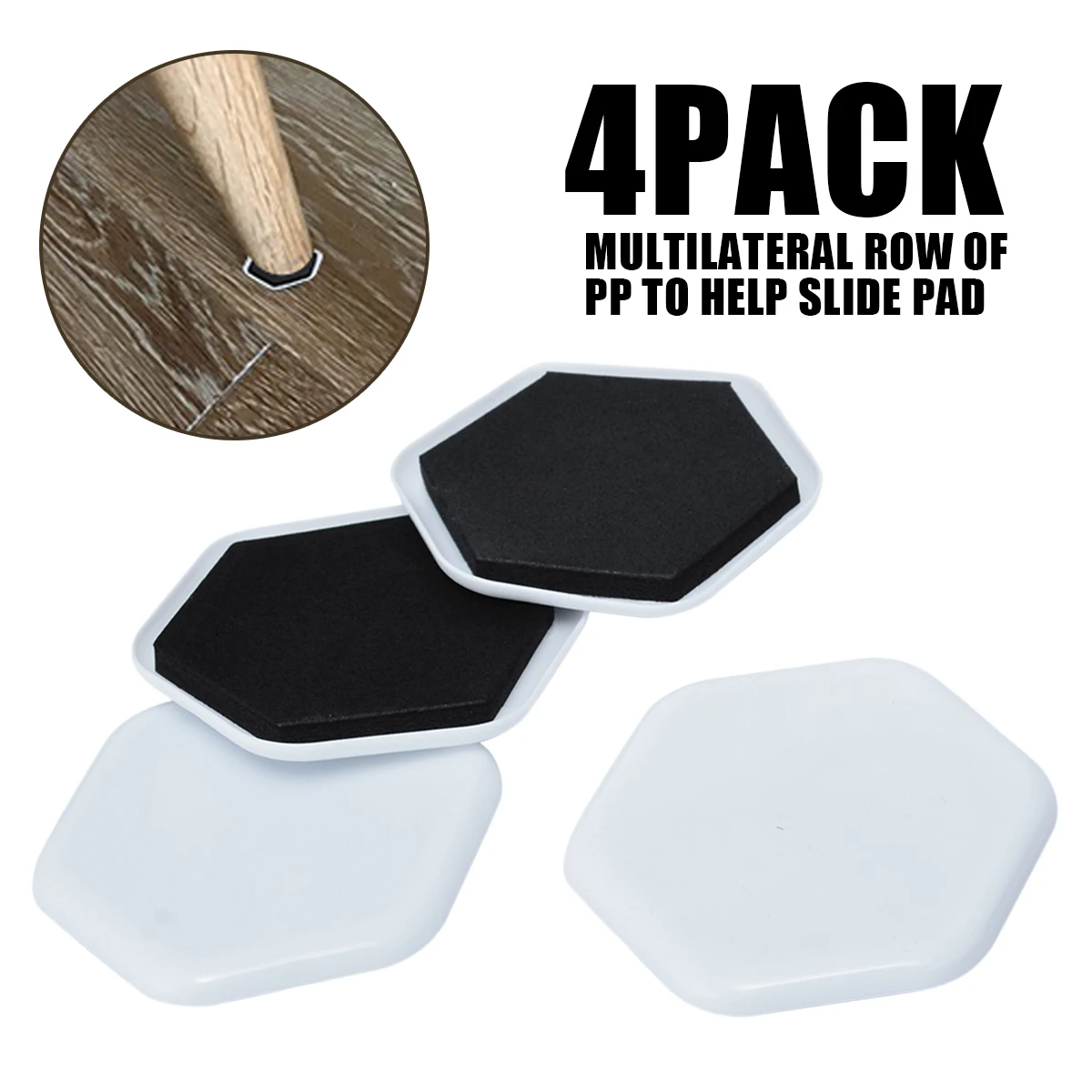 

Mayitr 4pcs Heavy Duty Furniture Moving Pad Sofa Cushion Sliders Pad Protectors Floor Wood Carpet PP Furniture Slide Accessory