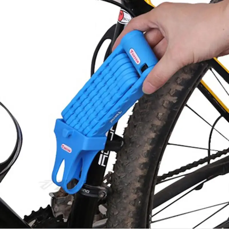 

Anti-cut Safety MTB Folding Bike Folding Lock Professional Anti-theft Alloy Steel Cycling Mountain Road Bicycle Keys Safety Tool