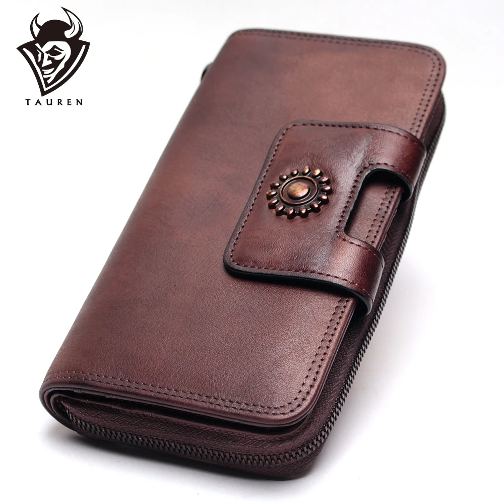 

Hand Paint Wallet Multifunctional Large Capacity Top Layer Cowhide Vintage Women's Wallets High Grade Pure Cowhide Leather Purse