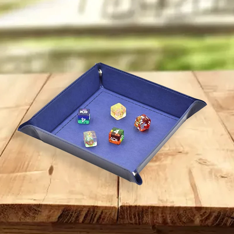 High Quality New 1pc Blue Dice Foldable Storage Box Dice Table Games Key Wallet Coin Box Tray Desktop Storage Box High Quality New 1pc Blue Dice Foldable Storage Box Dice Table Games Key Wallet Coin Box Tray Desktop Storage Box