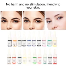 20 шт 5 мл/бутылка натуральные чернила для татуировки растений долговечные краски для тела пигмент полупернамент макияж Перманентный макияж чернила с пигментом