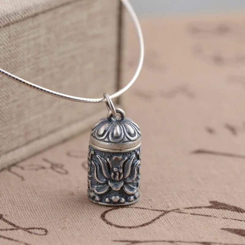 

2018 Rushed Time-limited Fairy And Women With A Spoon In Her Mouth Lotus Honk Box Pendant Archaize Matte Process Thai Wholesale