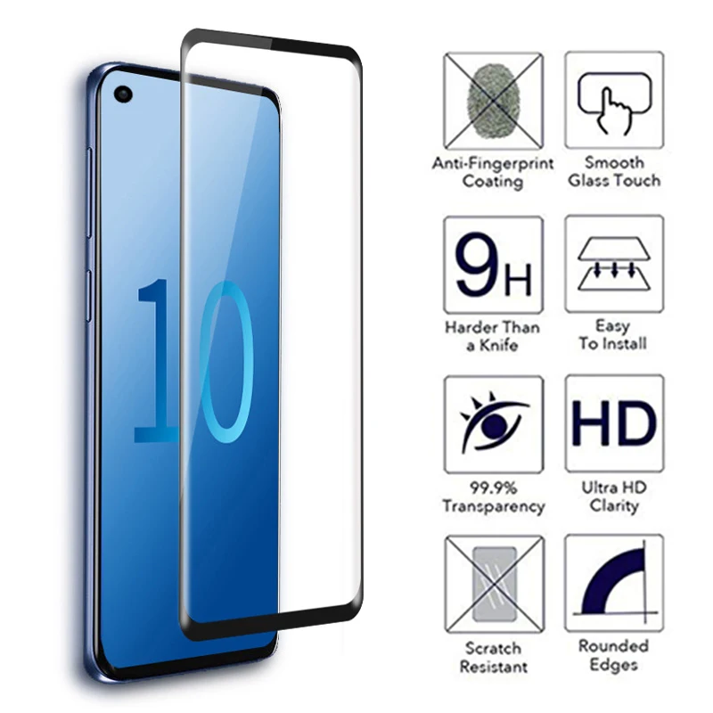 9D для samsung Galaxy s10 e plus защита экрана изогнутая Sansung Galax s10 светильник s 10 plus 10e закаленное стекло полное покрытие Sklo