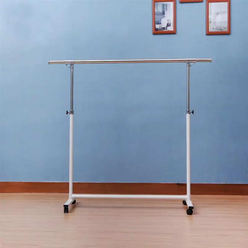 

OUNONA Multi-function Retractable Drying Rack Cloth Drying Stand Clothes Laundry Hanger with Wheels for Indoor Outdoor (White)