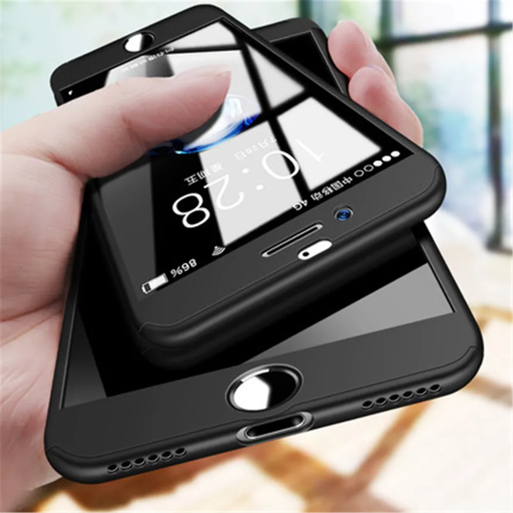 FLOVEME для iPhone 5S 5 чехол 360 градусов крышка 7 7plus 6 6s Чехол передняя стеклянная пленка