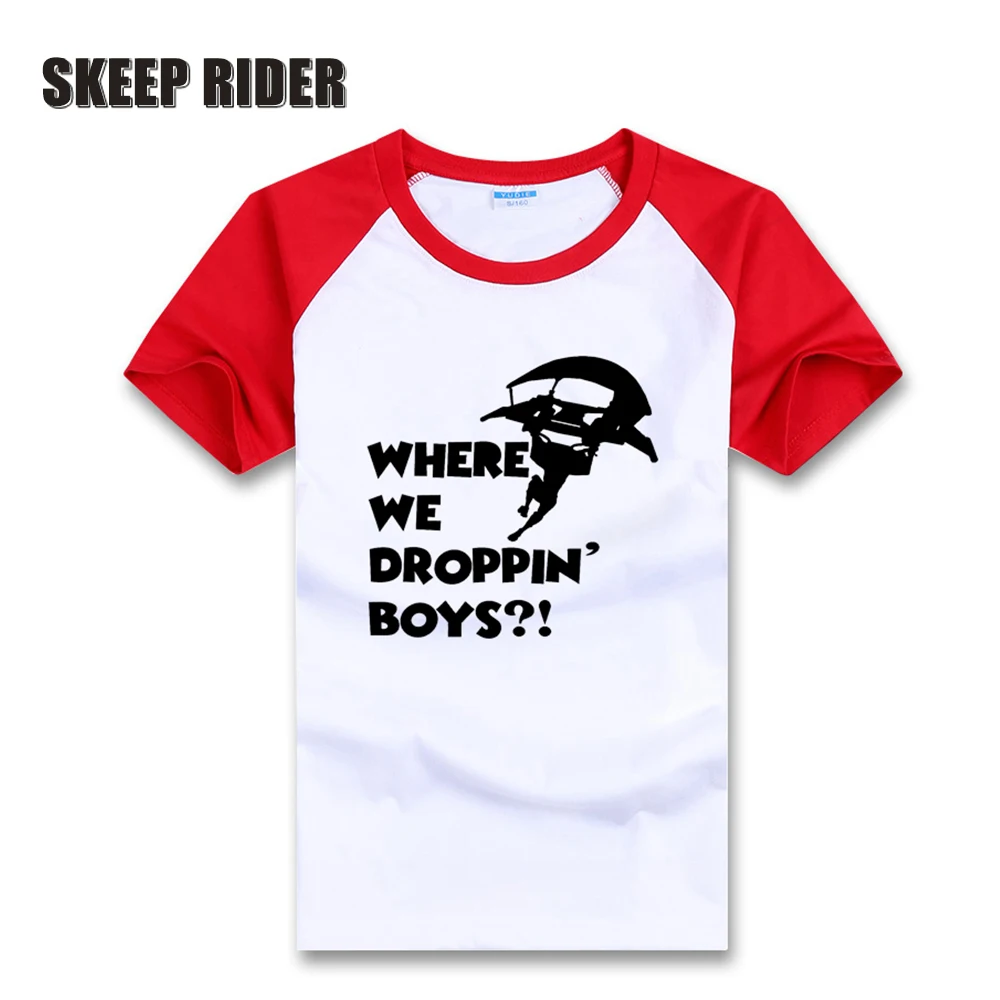 

100% Cotton Active Where We Dropping Boys Fortinet Shirts Battle Royal Game Animal Print Short Sleeve O-neck Kids Summer Clothes