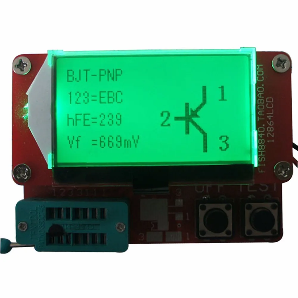 Тестер транзисторов MOS/ PNP / NPN MOSFET тестер с ЖК дисплеем Mega328 ESR 12864 | Электронные