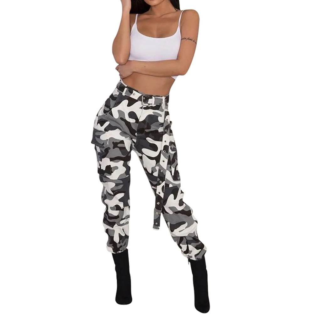 YJSFG HOUSE Women's Pencil Pants High Waist Drawstring Elastic Long Pant Ladies Camo Military Street Pant Safari Sashes Trousers YJSFG HOUSE Women's Pencil Pants High Waist Drawstring Elastic Long Pant Ladies Camo Military Street Pant Safari Sashes Trousers