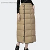 Long Winter Skirt Woman 2022 Ankle Length Thicken Warm Duck Down Skirt Buttons A Line High Waist Ladies Casual Skirts Plus Size ► Photo 1/5