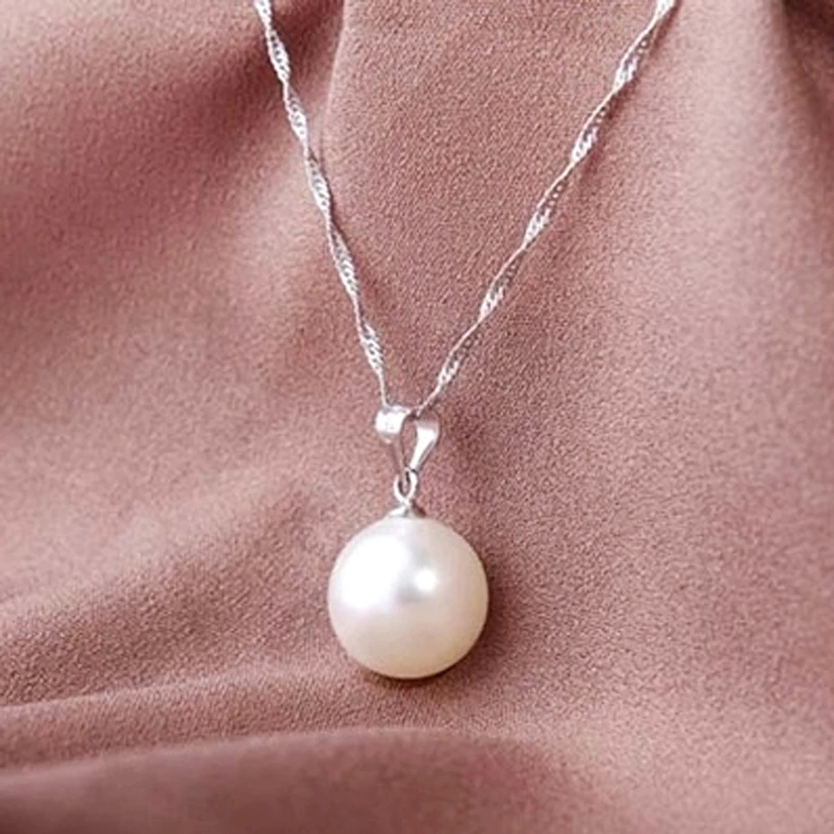 

Vintage Love Wish Pearl Chain Necklace Shellhard White Imitation Pearl Necklace Oyster Drop Pendant Necklace For Women Jewelry
