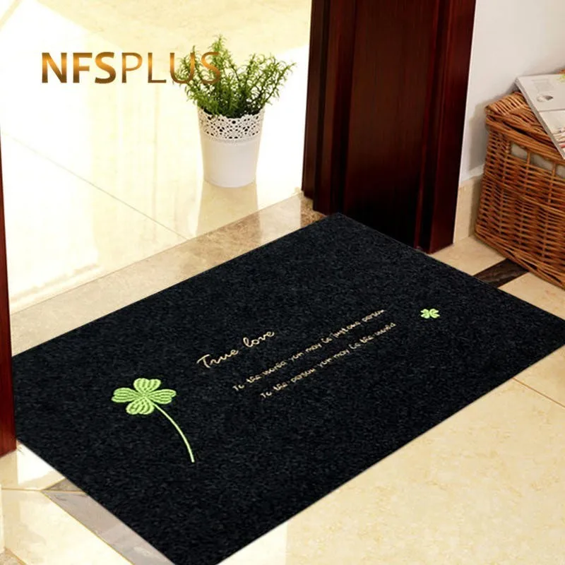 

Polyester Front Door Mat 40x60cm Embroidered Printed TPR Anti-Slip Floor Mat Durable Home Outdoor Decorative Entrance Doormat
