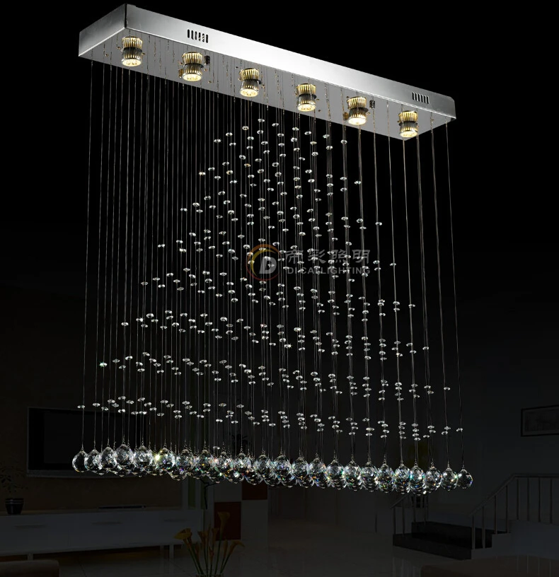 

Modern Led Chandelier Stainless Steel Led Lamps Living Room Bedroom K9 Crystal Chandelier Gu10 Led Lustre Light Chandeliers