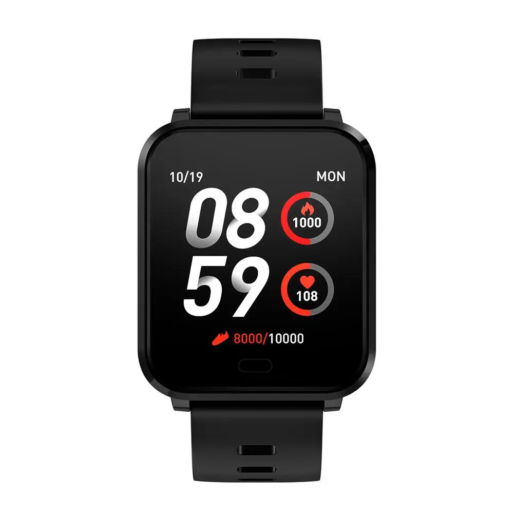 Square Smart Watch Bracelet Heart Rate Blood Pressure Monitoring Multiple Sports Mode IP68 Waterproof Wholesale Purchasing