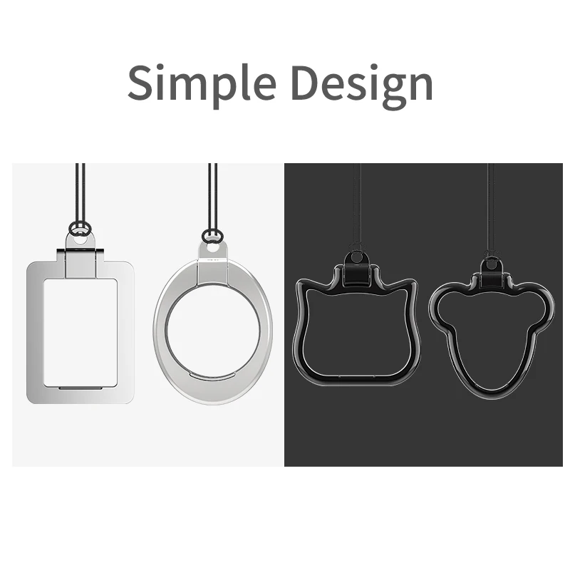 iHaitun 2in1 Desk Mobile Phone Holder Stand For iPhone XS MAX XR X Desk Mount Ring For Xiaomi Samsung Huawei Moving Lanyard