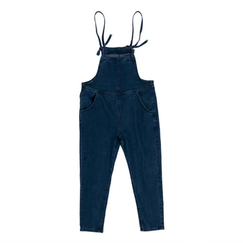 

Women Baggy Denim Overalls Pants Drawstring Bib Trousers For Women Sleeveless Strap Long Overall Pants