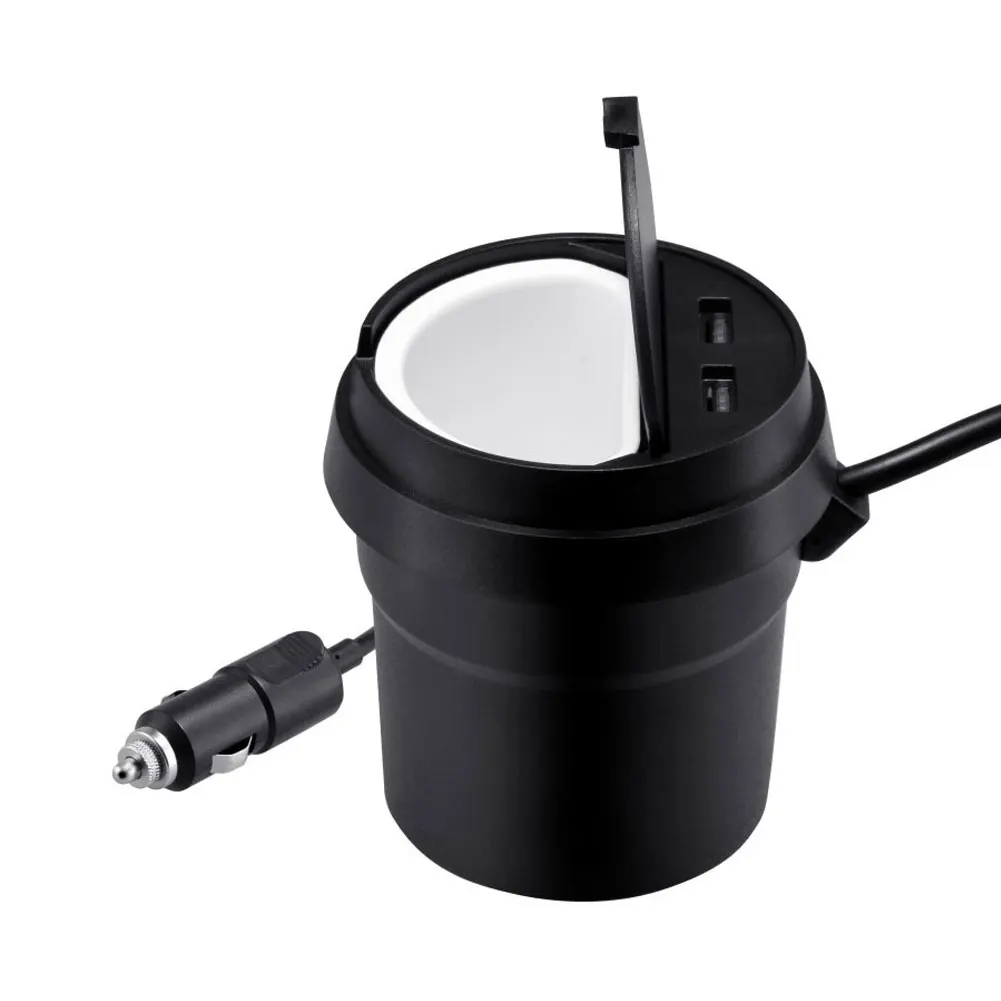 12 V-24 V كأس نوع منفضة سجائر 3.1A المزدوج منافذ Usb شاحن سيارة ل هاتف لوحي GPS