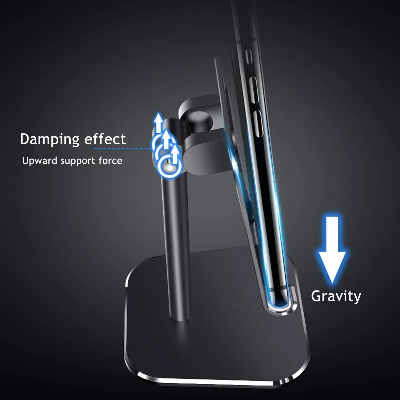  Mobile Phone Holder Aluminium Alloy Metal Desktop Tablet Holder For Universal Tablet & Phone Adjust