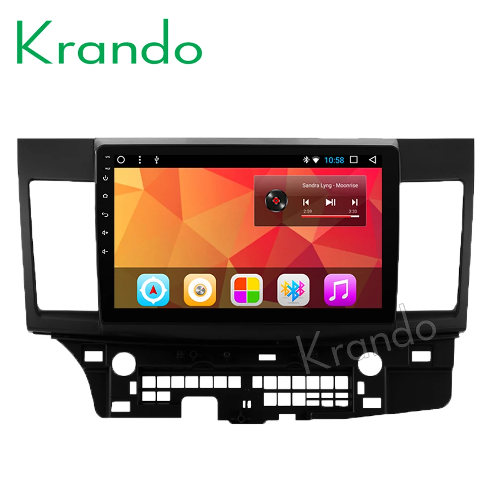 Discount Krando Android 8.1 10.1" IPS Full touch car multimedia player for For Mitsubishi lancer / EX 2007-2015 GPS navigation system BT 0