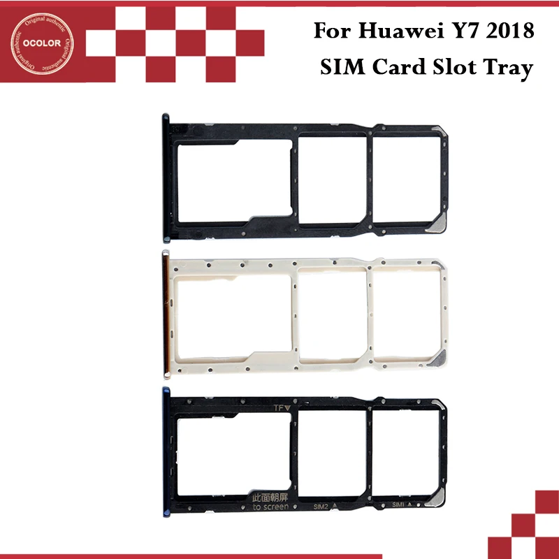 Ocolor для Huawei Y7 2018 слот SIM карты держатель SD адаптер в сборе запасные части 2018|Шлейфы