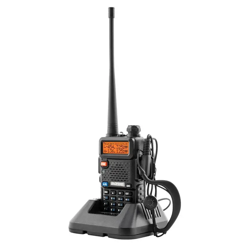 

Three Band Walkie Talkie 1-LED Flashlight Encryption CTCSS BAOFENG 1.5" LCD 5W 136-174/200-260/400-520MHz Power Saving