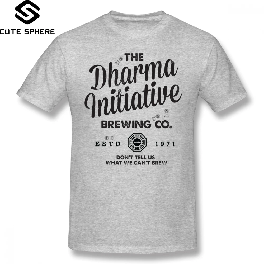 

Dharma T Shirt LOST Dharma Initiative Brewing Company T-Shirt Streetwear Short Sleeve Tee Shirt Fun Plus size Cotton Tshirt